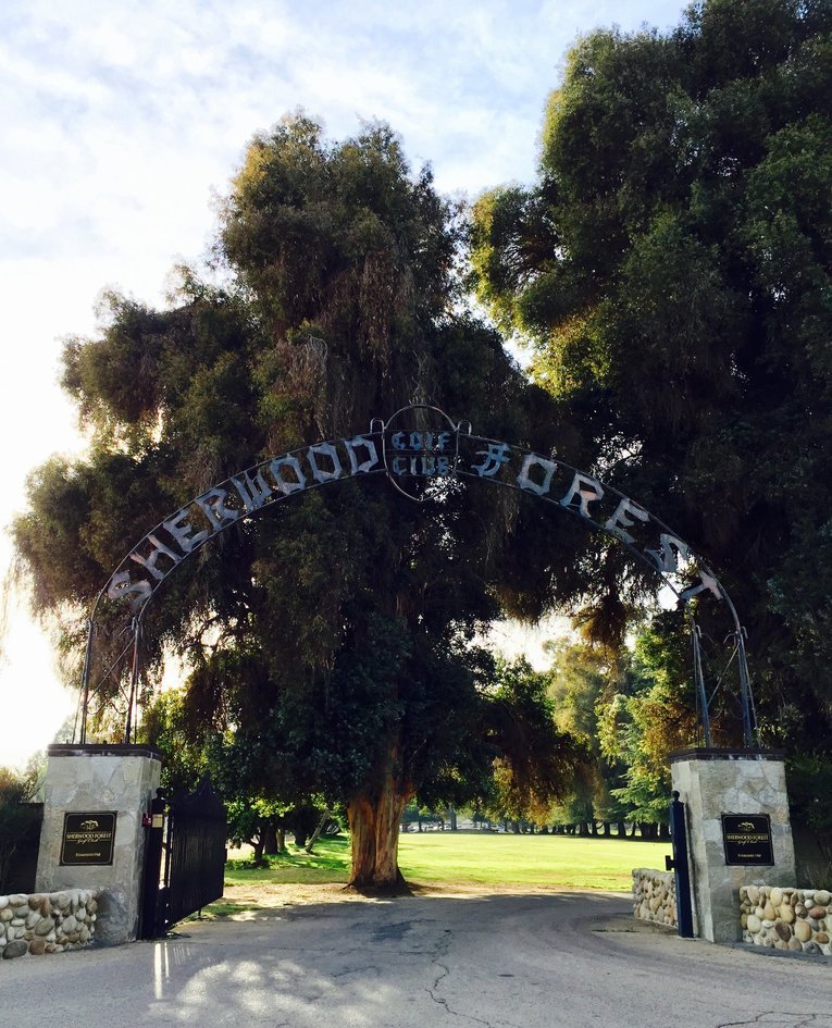 View of an entryway arch at Sherwood Forest Golf Club